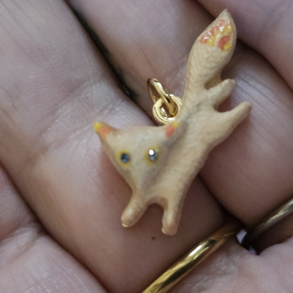 Coach VINTAGE Tan and Gold Coach Fox Pendant